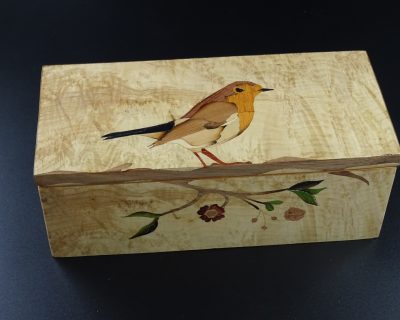 Coffret au rouge-gorge (frêne)